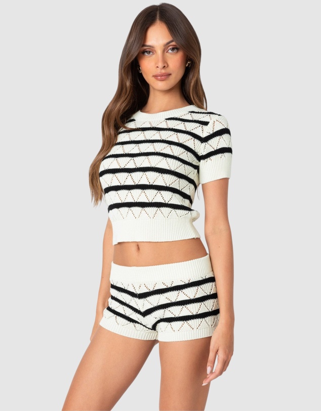 EDIKTED - Galia Striped Knit Top
