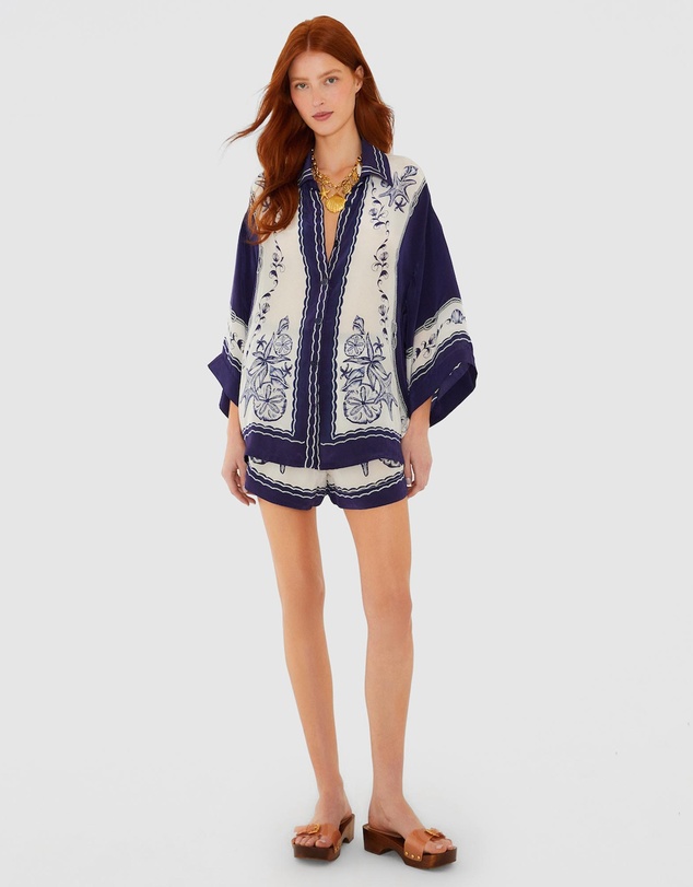 Farm Rio - Coast Scarf Off-White Shirt