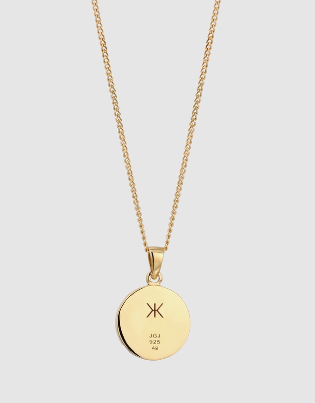 Kuzzoi - ICONIC EXCLUSIVE - Rose Relief Pendant Necklace in Gold-Plated 925 Silver