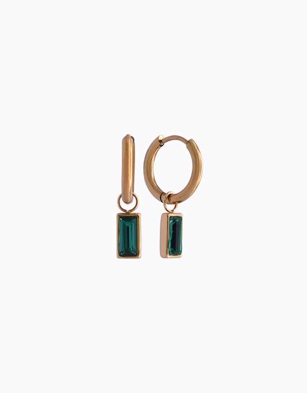 PETA AND JAIN - Fae Baguette Charm Earrings