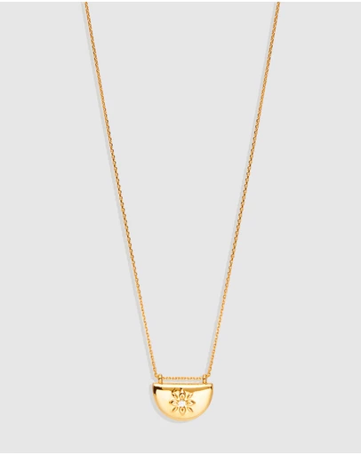 By Charlotte - Lotus Locket Necklace