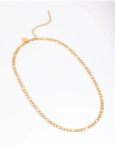 Lovisa - Waterproof Gold Plated Stainless Steel Figaro Necklace