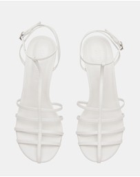 Steve Madden - Tildah White Leather Heels