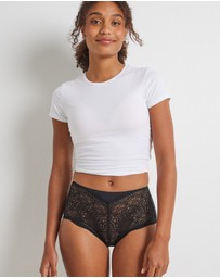 Kayser - 2 Pack Daily Essentials Micro & Geo Lace Full Brief (465 )
