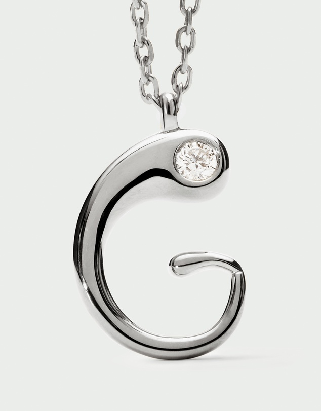 PDPAOLA - Initial 2026 G Silver Pendant Necklace