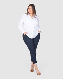 Love Your Wardrobe - Tia Invisible Zip Stretch Pant