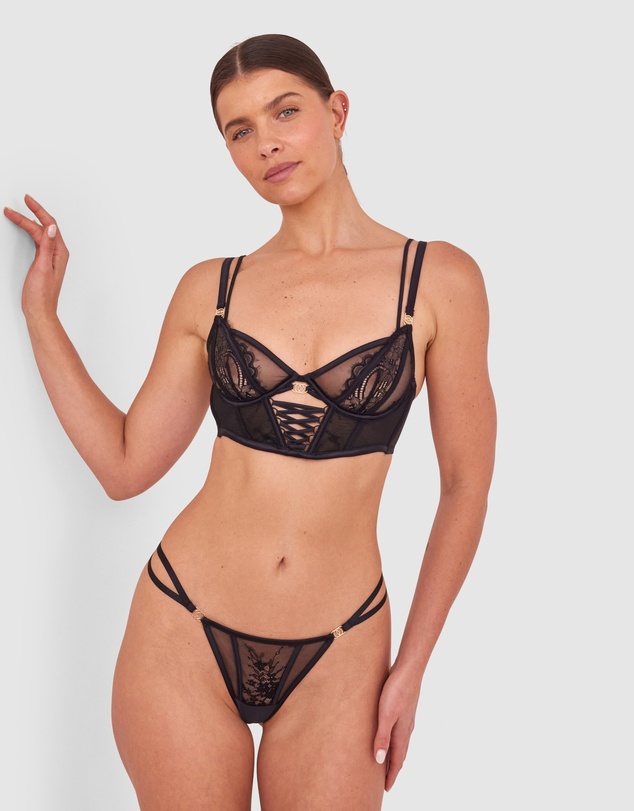 Bras N Things - Night Games Eyes On Me String - Black