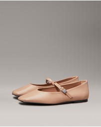 Calvin Klein - Leather Mary Jane Ballerinas
