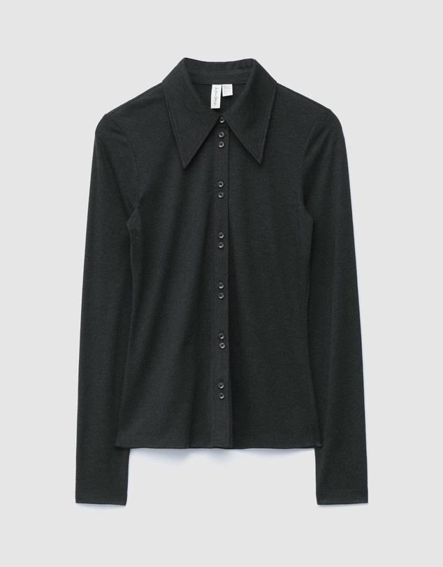 & Other Stories - Pointed-Collar Jersey Shirt