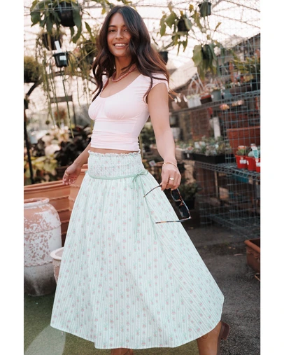 Petal & Pup - Bea Milkmaid Top - Pale Pink