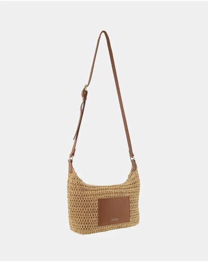 Milleni - Milleni Natural Raffia Crossbody Bag
