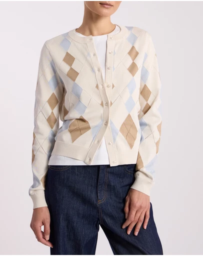 David Lawrence - Huntley Cotton Argyle Cardigan
