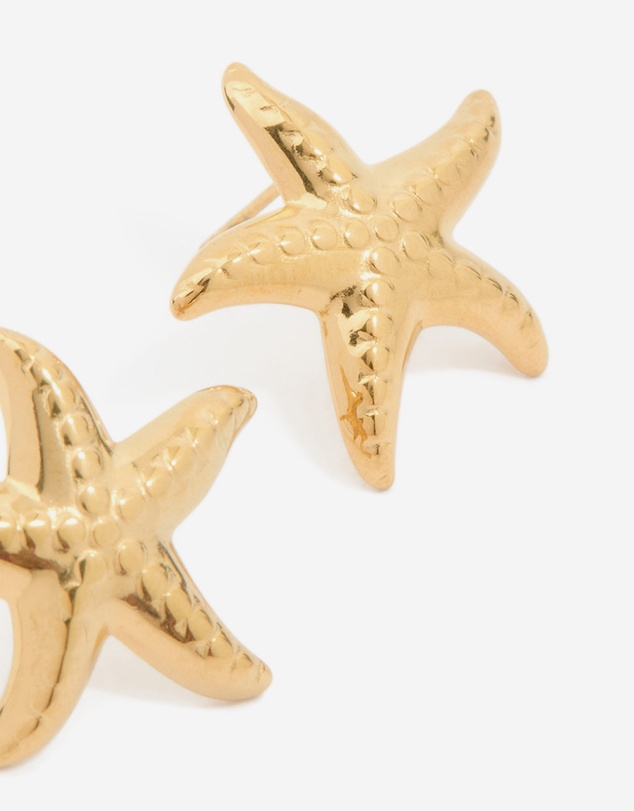 Lovisa - Waterproof Gold Plated Stainless Steel Dancing Starfish Stud Earrings