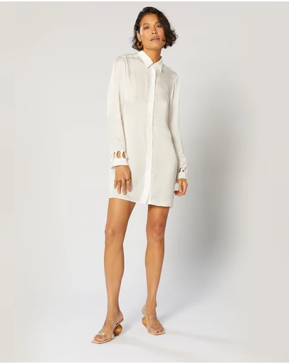 Winona -  Aubrey Shirt Dress White