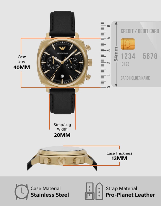 Emporio Armani - Black Chronograph Watch