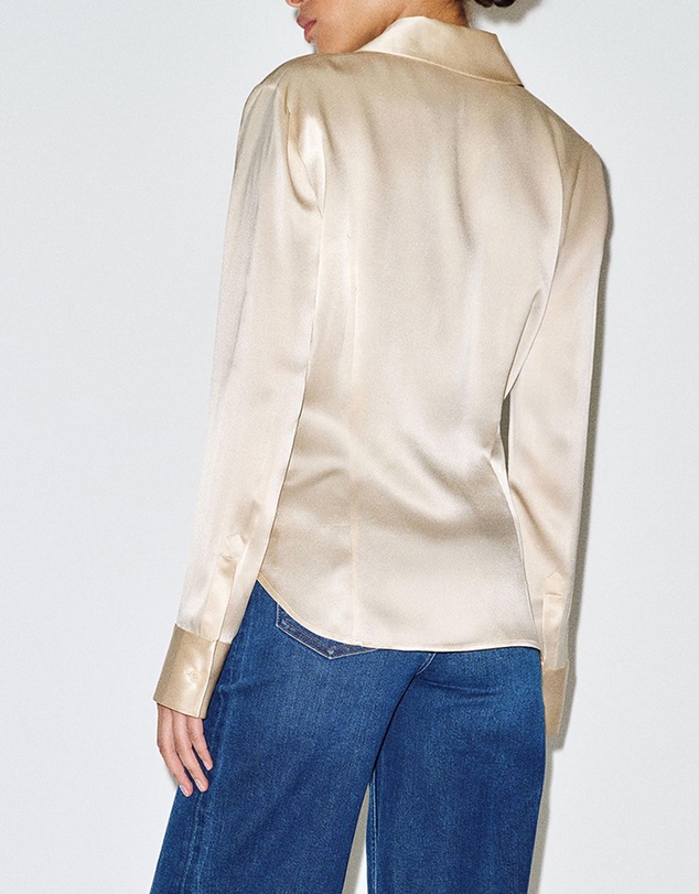 Reformation - Raya Fitted Silk Shirt