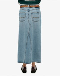 Superdry - Denim Split Maxi Skirt