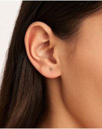 By Charlotte - Sterling Silver Love O Earring