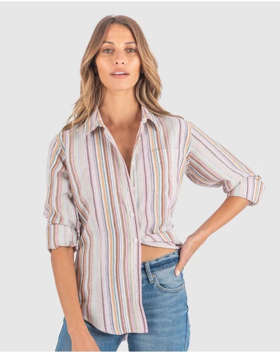CAMIXA - IRIS Stripes Linen Shirt