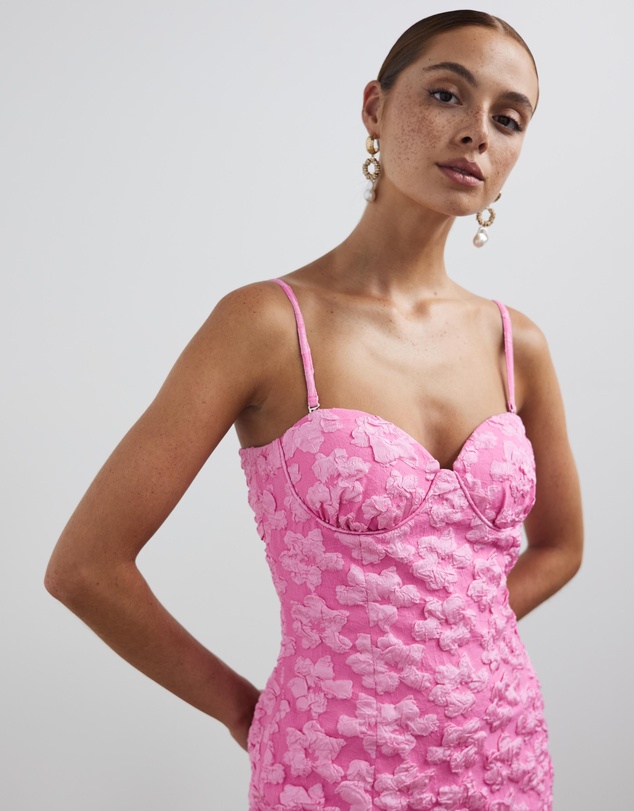 ROTATE - Jacquard Flower Mini Dress