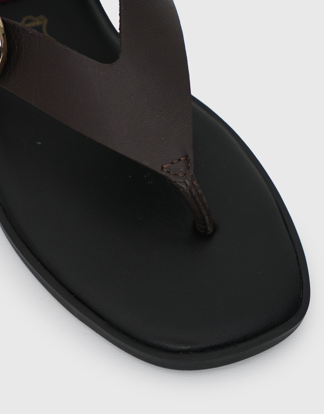Betts - Titan Leather Buckled Strap Thong Sandals