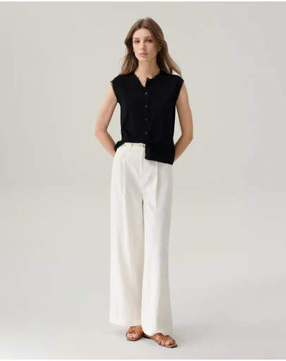 IDA+S - Rosie White Wide Leg Pants