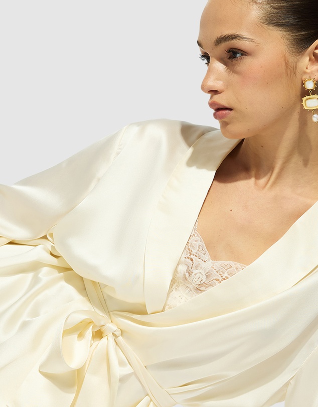 GINIA - Silk Lace Robe