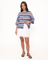 Petal & Pup - Lilith Knit Top - Blue Stripe