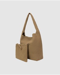 Chuchka - Woven Neoprene One Shoulder Tote Nude