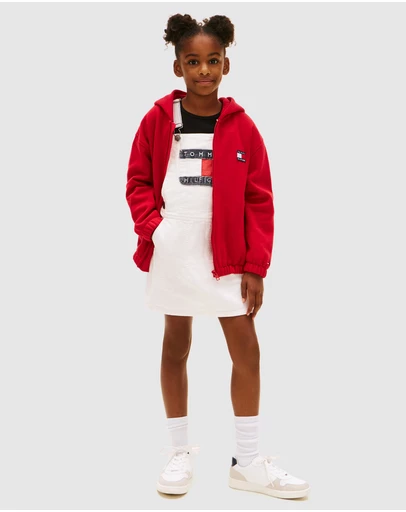 Tommy Hilfiger - Heritage Logo Pocket Denim Dungaree Dress - Teens