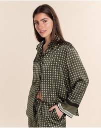 Gingerlilly - Scarlett Printed Silky Satin PJ Set