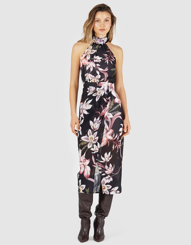 Amelius - Blushing Orchid Midi Dress