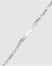Kuzzoi - ICONIC EXCLUSIVE - Bracelet Men Plate Figaro Classic in 925 Sterling Silver