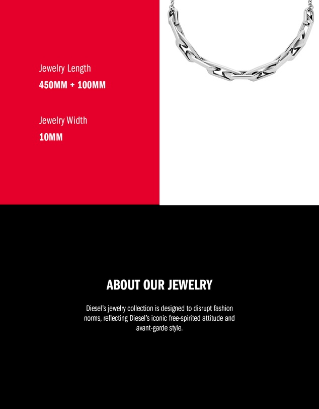 Diesel - Silver Tone Necklace