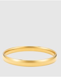 Nialaya Jewellery - Classic 8mm Round Bangle in Gold