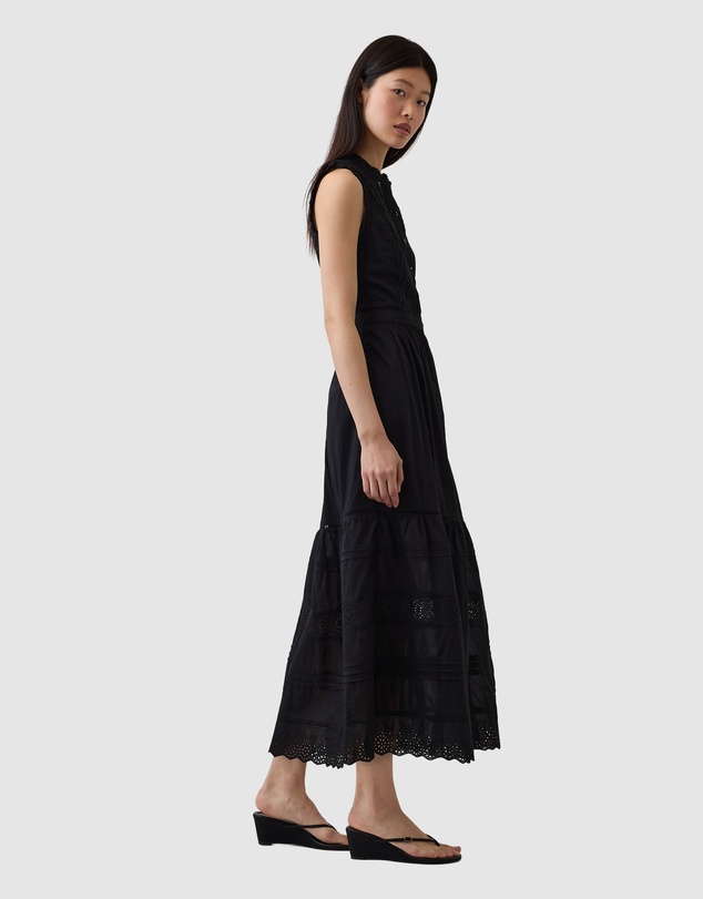GAP - Sleeveless Lace Maxi Shirtdress