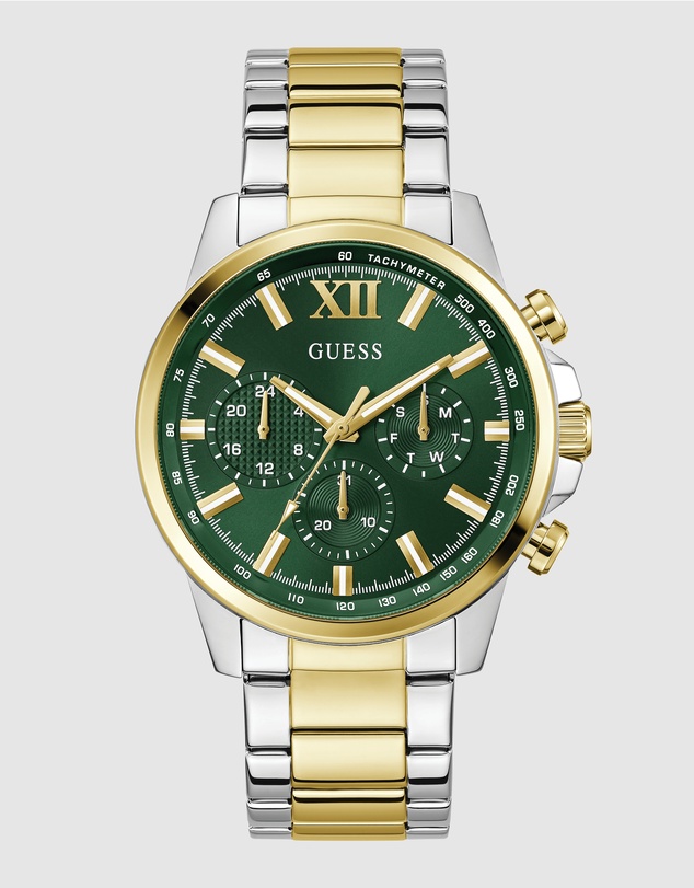 GUESS - Guess Men's 2-Tone 44mm Multi-function Watch