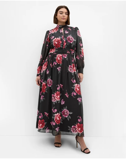 City Chic - Alexandra Print Maxi Dress