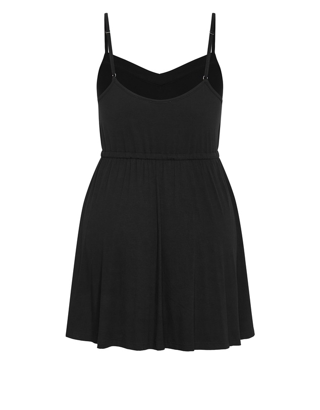 City Chic - Plus size Cara Sleep Chemise - black