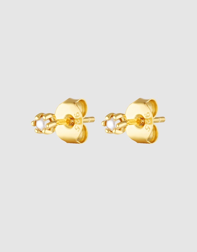 HOUSE OF SLANI - Dainty Pearl Stud Earrings