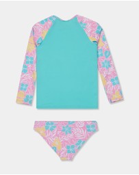 Roxy - Girls 2 to 7 Tropical Square Lycra One Piece Rash Vest