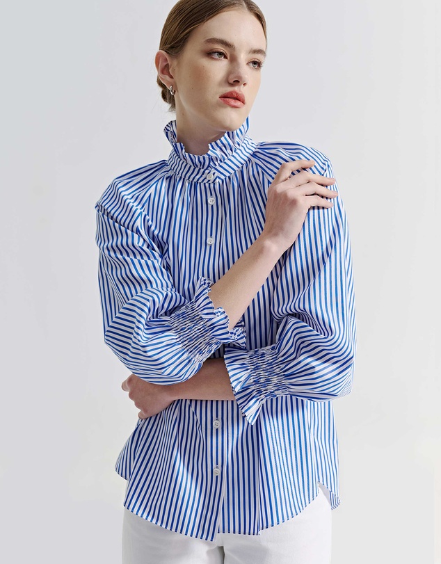 IDA+S - Lily Stripe Flounce Top