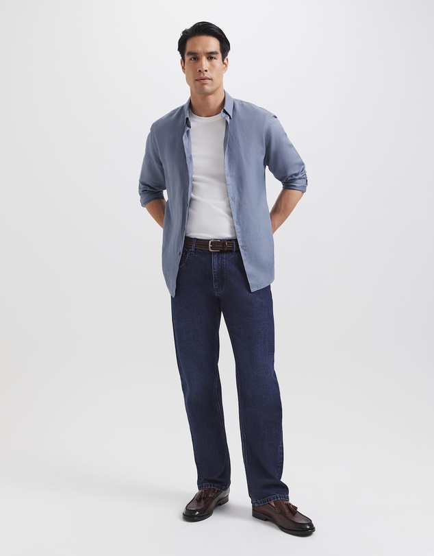 SABA - Reeves Long Sleeve Classic Linen Cotton Shirt