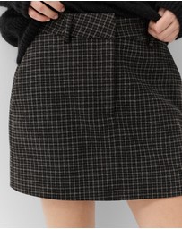 UNISON - Check Tailored Mini Skirt