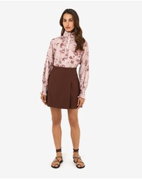 Forcast - Lesley High Neck Floral Blouse