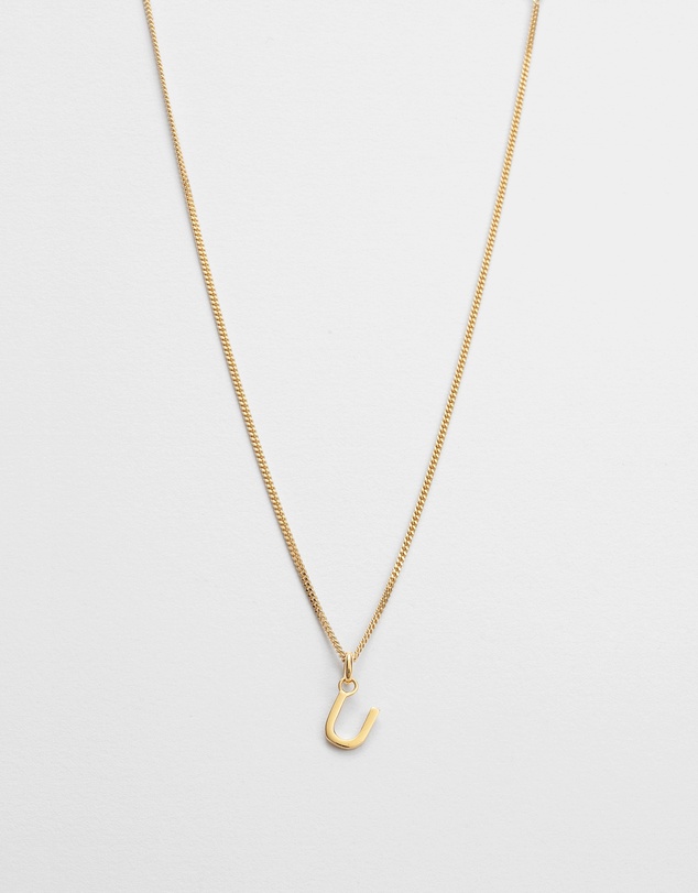 Kirstin Ash - U Outline Initial Necklace
