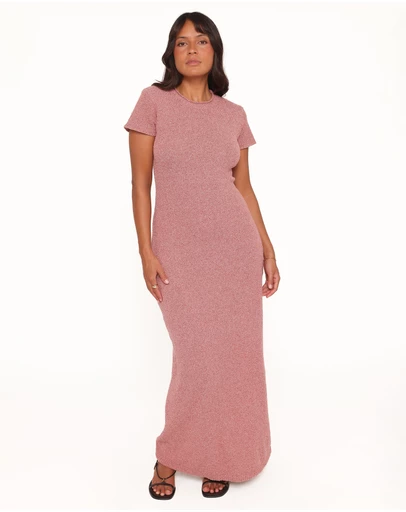 Petal & Pup - Lowell Knit Maxi Dress - Brick Red