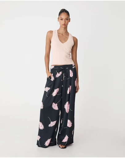 Forcast - Felicia Satin Elastic Pants