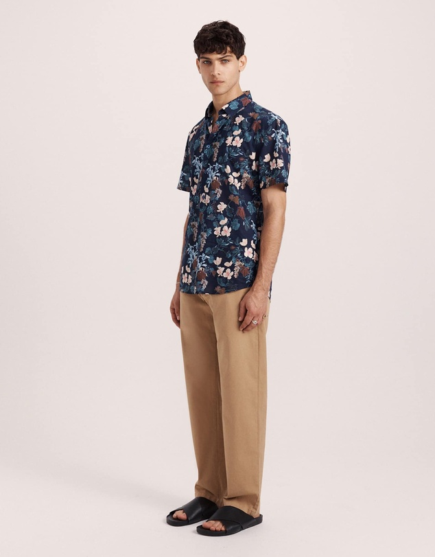SABA - Evander Cotton Print Short Sleeve Classic Shirt