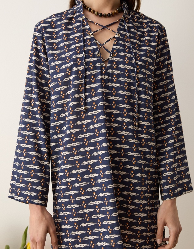 BOTEH - Palmetto Lace Up Tunic Dress